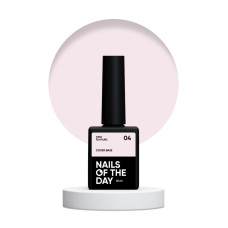 NAILSOFTHEDAY Cover base NEW 04 - półprzezroczysta pudrowo-różowa baza hybrydowa, 10 ml